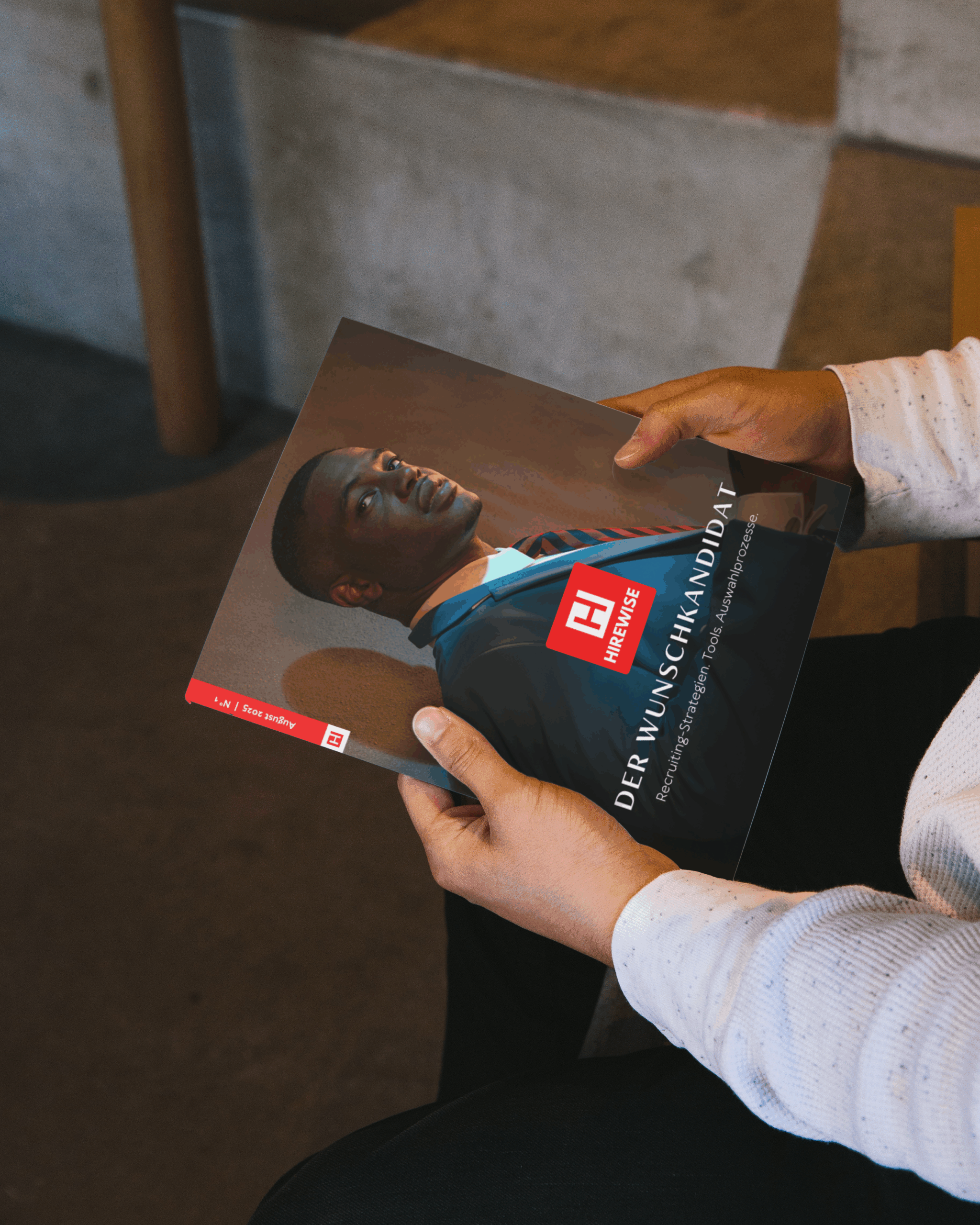 magazine in hands mockup